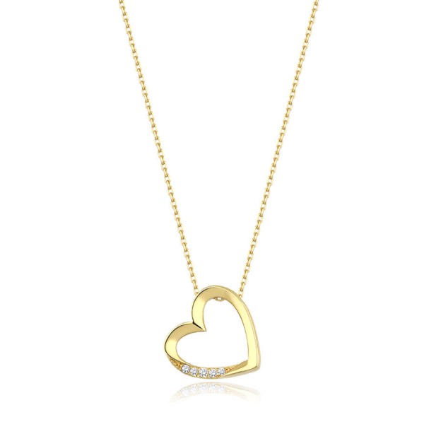 Altın Kalp Kolye - Baroni Diamond