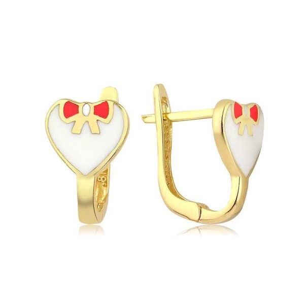 Altın Kalpli Çocuk Küpe - Baroni Diamond