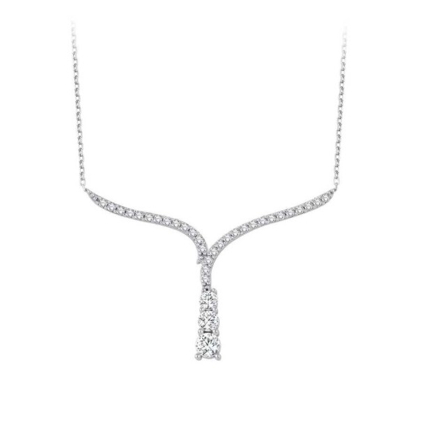 Altın Taşlı Tasarım Kolye - Baroni Diamond