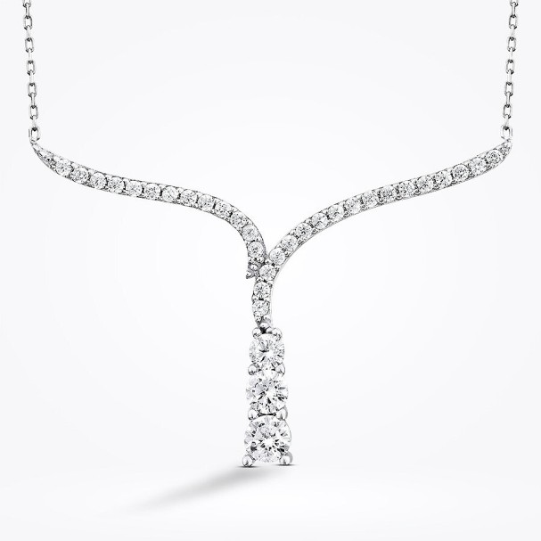 Altın Taşlı Tasarım Kolye - Baroni Diamond (1)