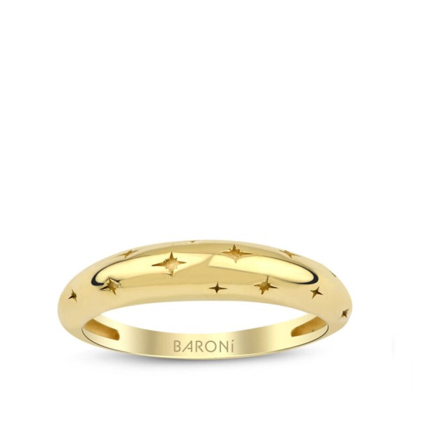 Altın Kuzey Yıldızı Yüzük - Baroni Diamond