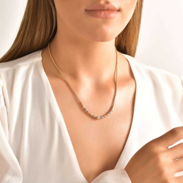 Altın Nazar Boncuk Top Kolye - Baroni Diamond (1)