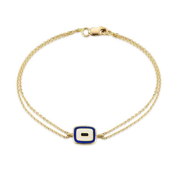 Altın Nazar Boncuklu Bileklik - Baroni Diamond