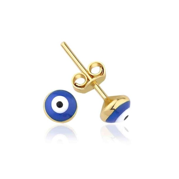 Altın Nazar Boncuklu Çocuk Küpe - Baroni Diamond