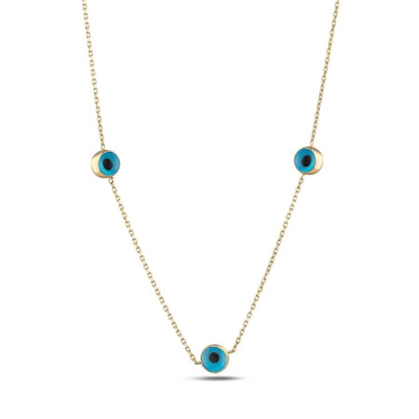 Altın Nazar Boncuklu Kolye - Baroni Diamond (1)