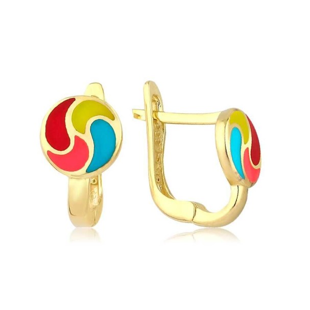 Altın Renkli Çocuk Küpe - Baroni Diamond