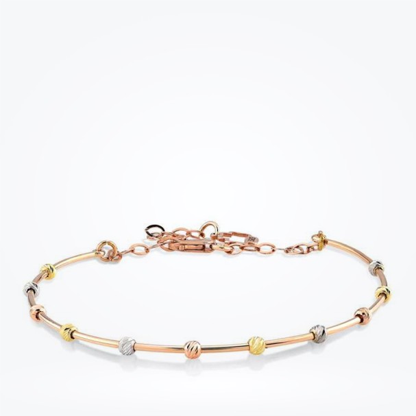 Altın Renkli Top bileklik - Baroni Diamond