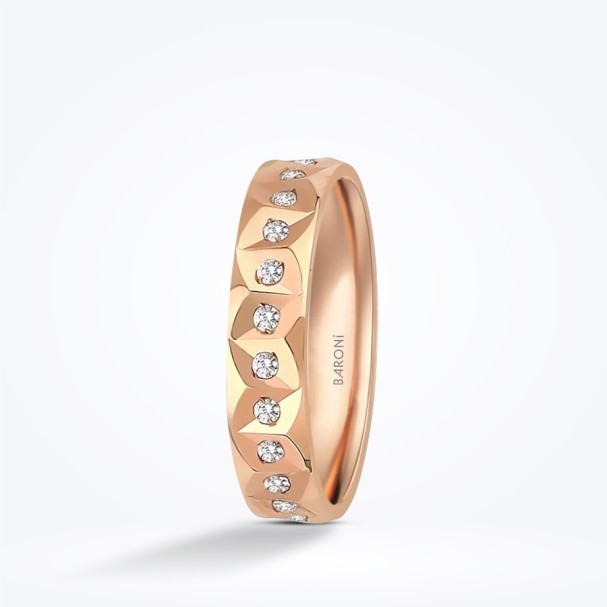 Altın Rose Tasarım Alyans - Baroni Diamond (1)