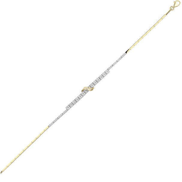 Altın Su Yolu Bileklik - Baroni Diamond