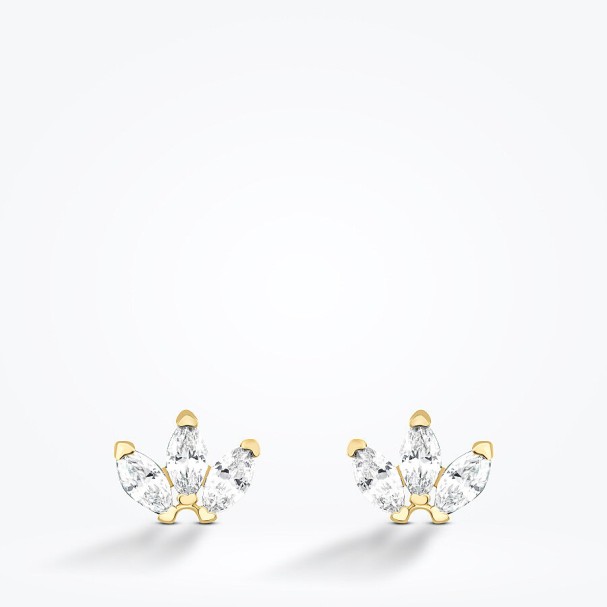 Altın Taç Trend Küpe - Baroni Diamond (1)