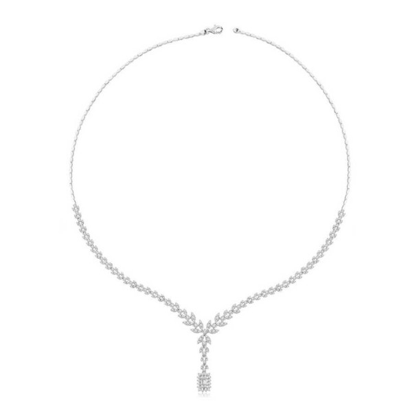 Altın Baget Su Yolu Gerdanlık - Baroni Diamond