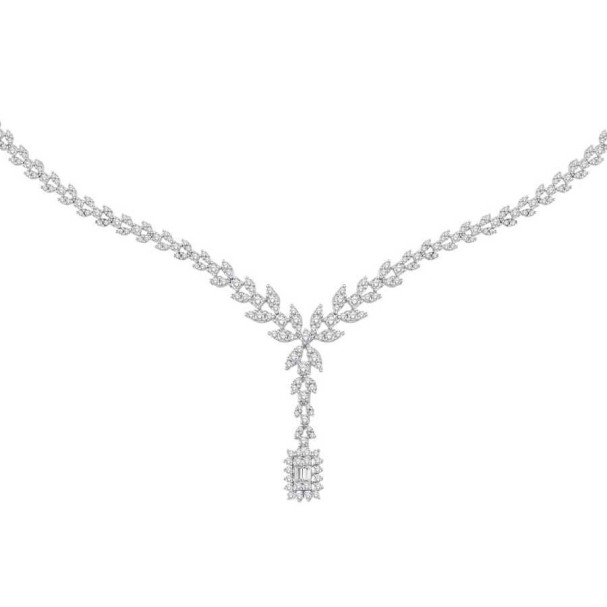 Altın Baget Su Yolu Gerdanlık - Baroni Diamond (1)