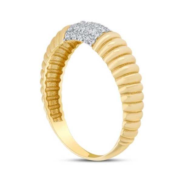 Altın Beyaz Taşlı Yüzük - Baroni Diamond (1)