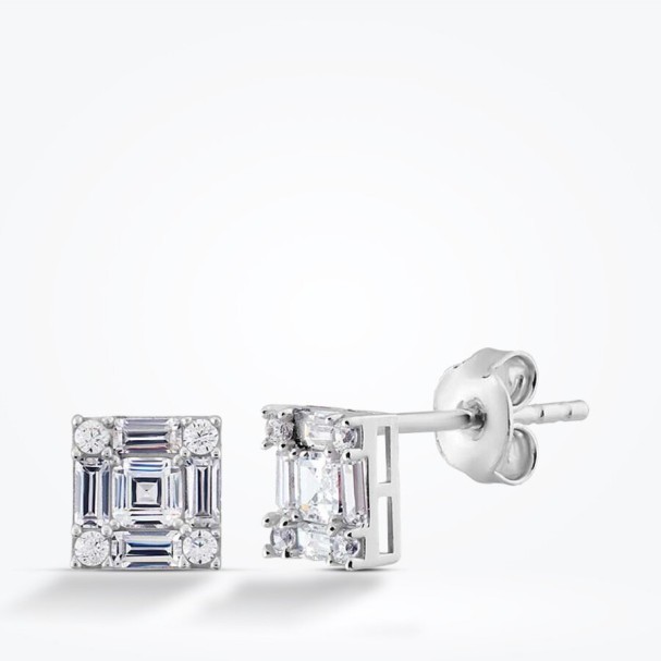 Altın Taşlı Küpe - Baroni Diamond