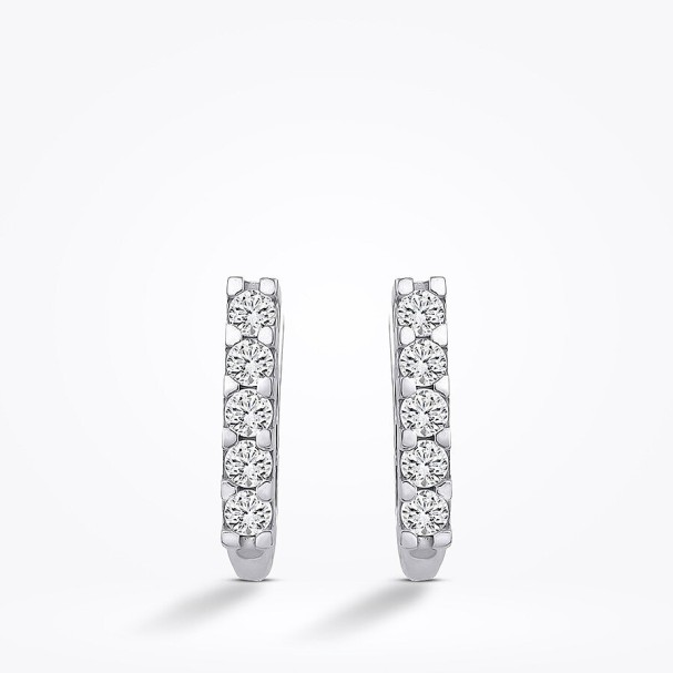 Altın Taşlı Trend Küpe - Baroni Diamond (1)