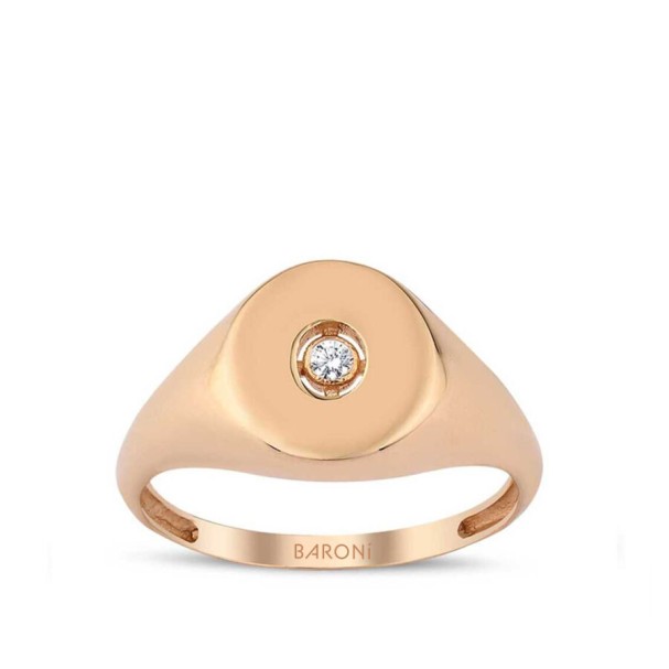 Altın Taşlı Şövalye Yüzük - Baroni Diamond