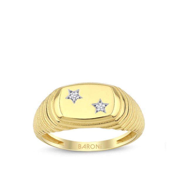 Altın Yıldızlı Şövalye Yüzük - Baroni Diamond