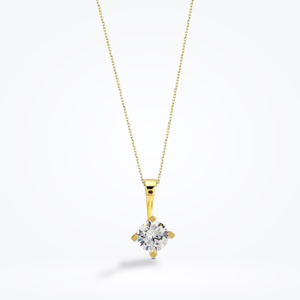 Altın Tektaş Kolye - Baroni Diamond