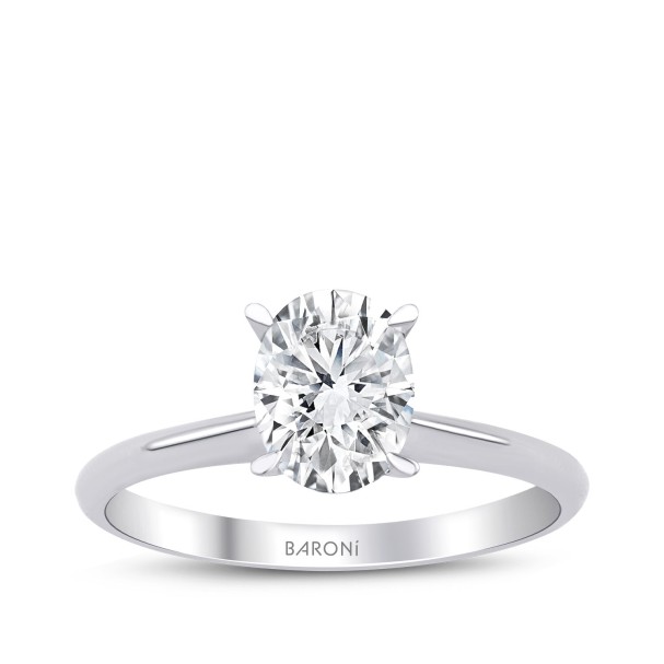 Altın Oval Tektaş Yüzük - Baroni Diamond