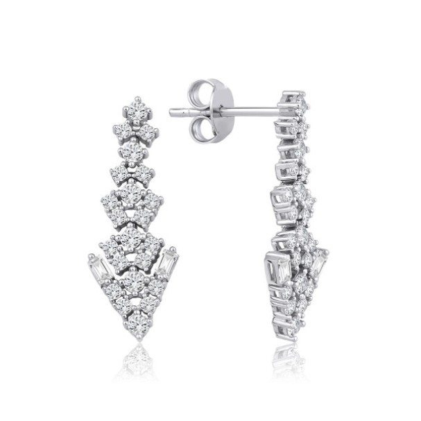 Altın Trend Baget Küpe - Baroni Diamond