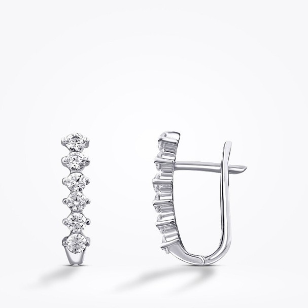 Altın Trend Küpe - Baroni Diamond