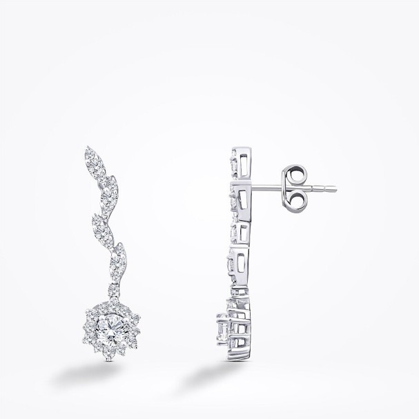 Altın Trend Küpe - Baroni Diamond