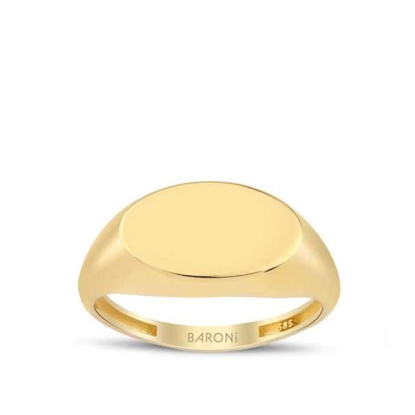 Altın Şövalye Oval Yüzük - Baroni Diamond
