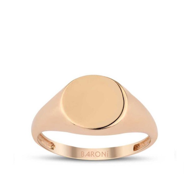 Altın Yuvarlak Şövalye Yüzük - Baroni Diamond