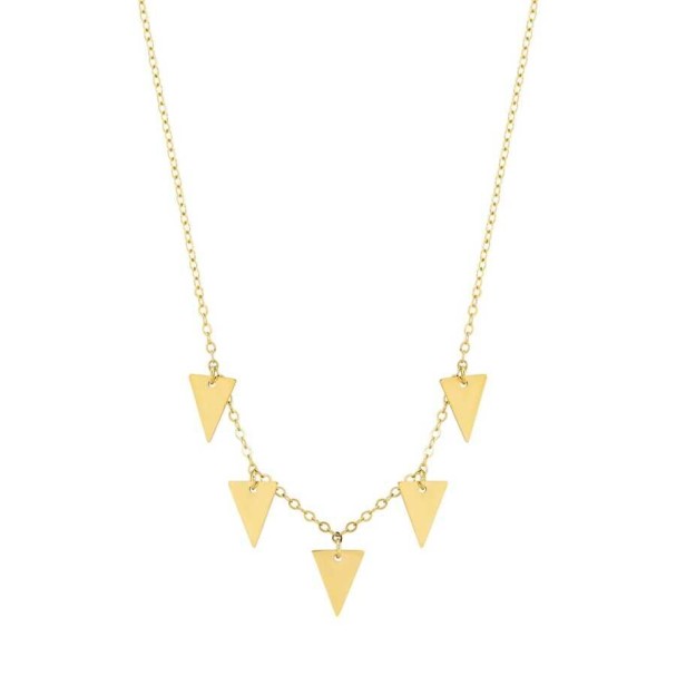 Altın Üçgen Sarkıntılı Kolye - Baroni Diamond