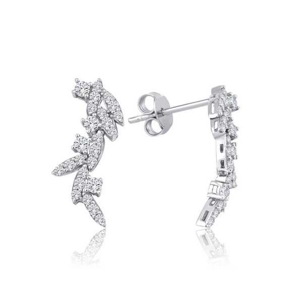 Altın Yaprak Küpe - Baroni Diamond