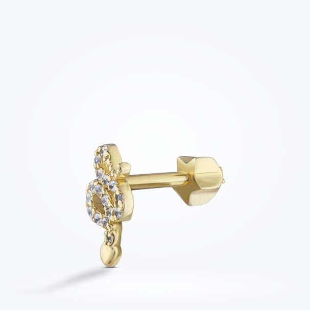 Altın Yılan Tragus Küpe - Baroni Diamond (1)