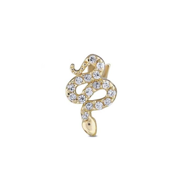 Altın Yılan Tragus Küpe - Baroni Diamond