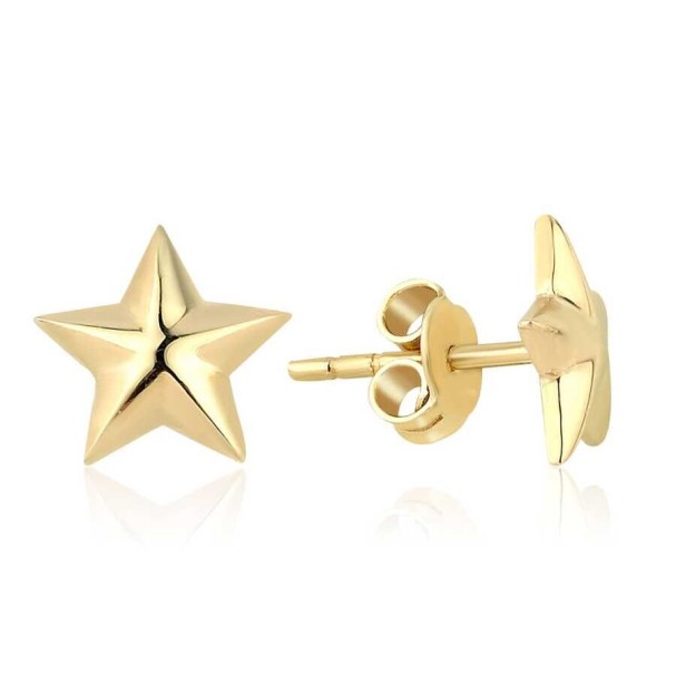 Altın Yıldız Minimal Küpe - Baroni Diamond