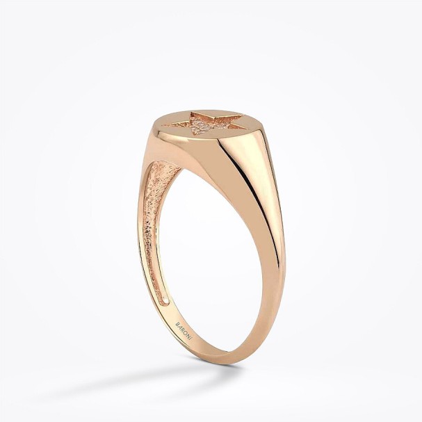Altın Yıldızlı Şövalye Yüzük - Baroni Diamond (1)