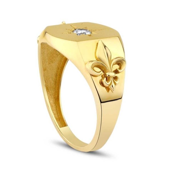 Altın Taşlı Kutup Yıldızı Yüzük - Baroni Diamond (1)