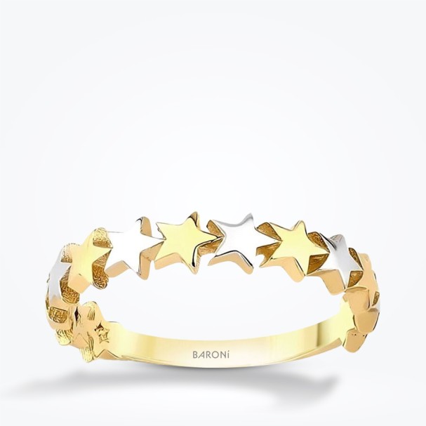 Altın Yıldız Yüzük - Baroni Diamond