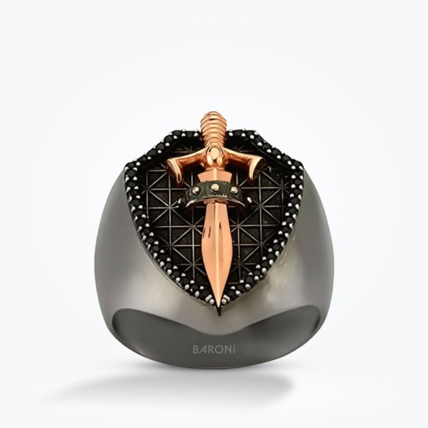 Baroni Fuego Kılıç Erkek Yüzük - Baroni Diamond