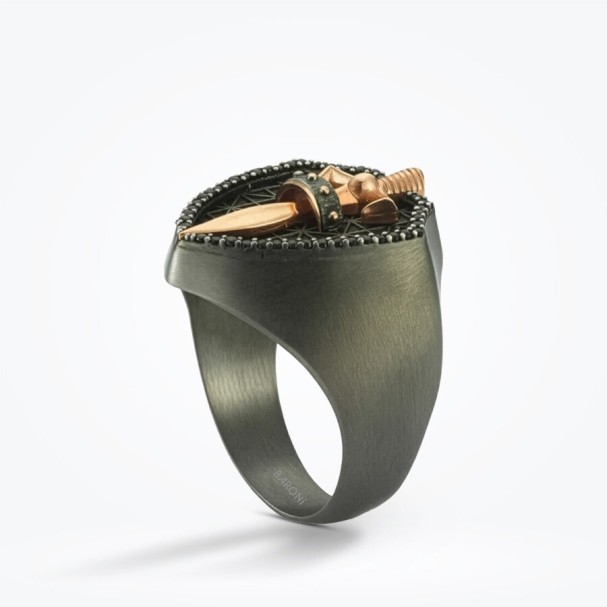 Baroni Fuego Kılıç Erkek Yüzük - Baroni Diamond (1)
