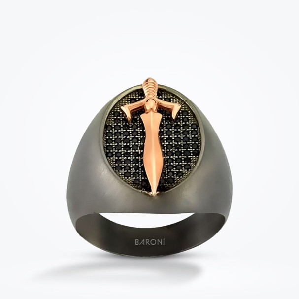 Baroni Fuego Kılıç Erkek Yüzük - Baroni Diamond